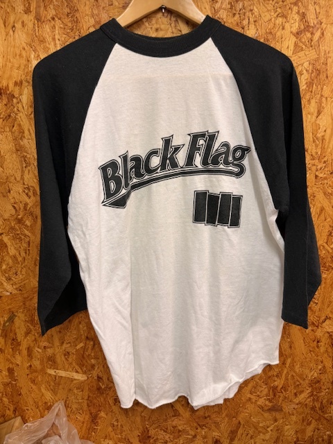 当時物 vintage バンドTシャツ BLACK FLAG ラグラン ブラックフラッグ / ハードコア PUNK バンティー ヘンリーロリンズ バットブレインズ拍卖