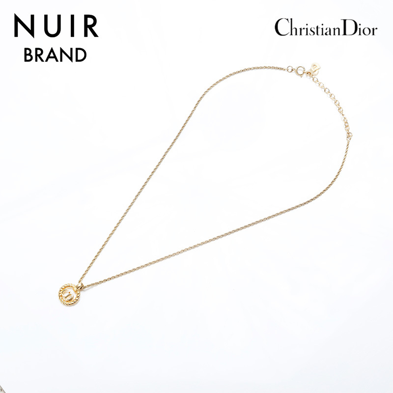 クリスチャンディオール Christian Dior ネックレス ヴィンテージ CDロゴ ゴールド拍卖