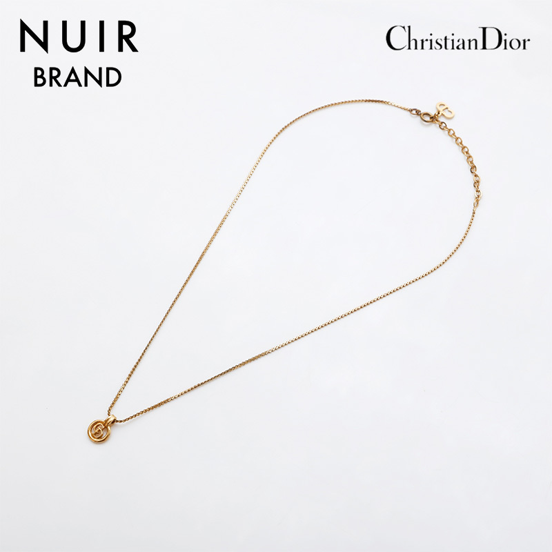 クリスチャンディオール Christian Dior ネックレス ヴィンテージ CDロゴ ゴールド拍卖