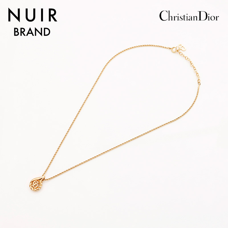 クリスチャンディオール Christian Dior ネックレス CD ロゴ ゴールド拍卖