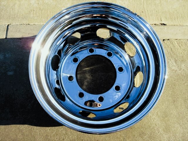 メッキホイール ISO 平面座 19.5×6.75 147 8穴 リア外用 1本拍卖