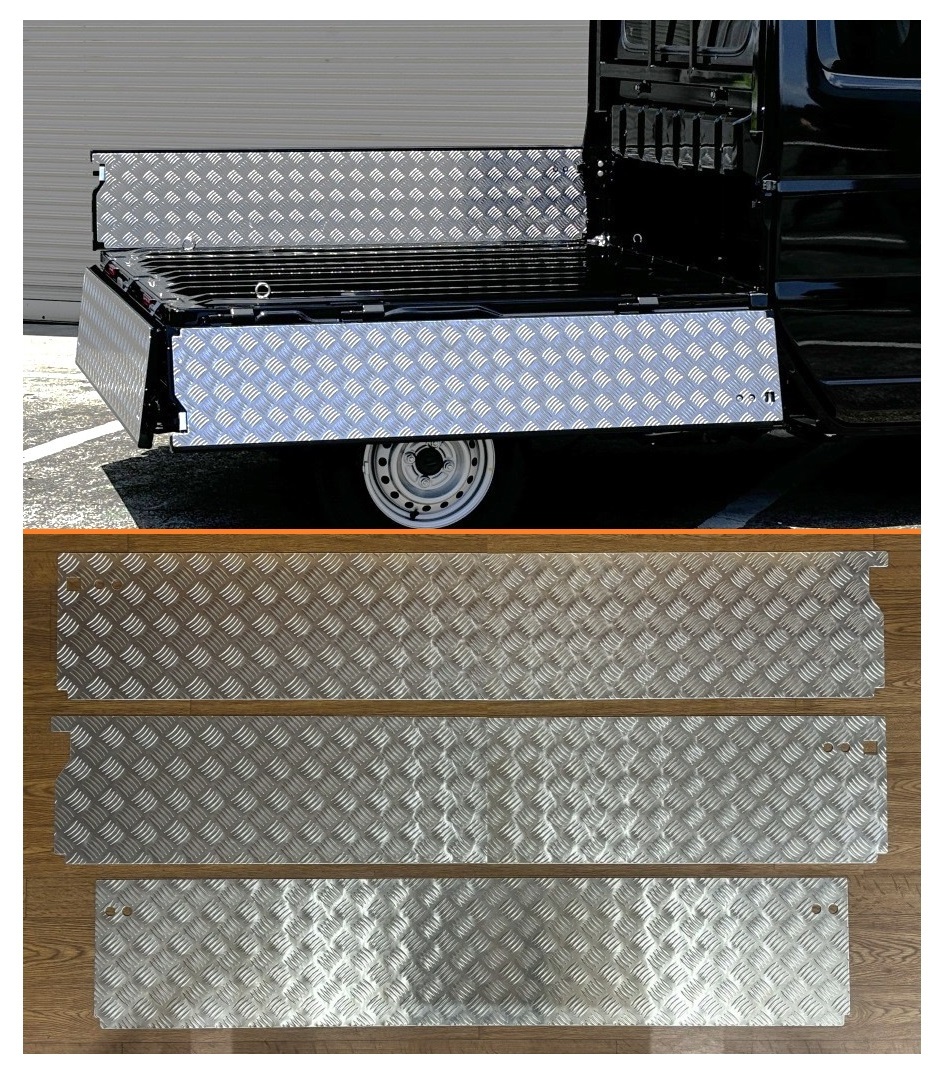 ★軽トラ アルミ縞板 荷台ゲートインナーパネル 3方SET スーパーキャリイ DA16T(純正ゲートプロテクター付車両) (チェーン無用) 拍卖