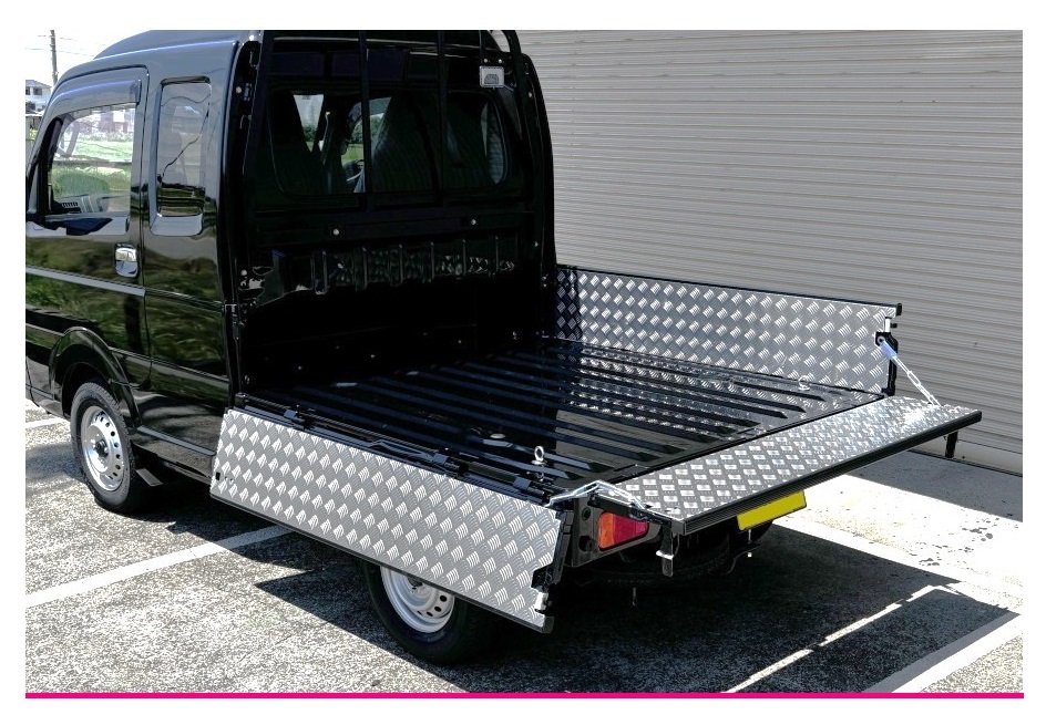■軽トラック スーパーキャリイ DA16T【アッパーメンバーガード付車両】(チェーン付用) 荷台ゲートインナーパネル アルミ縞板 3点SET 拍卖