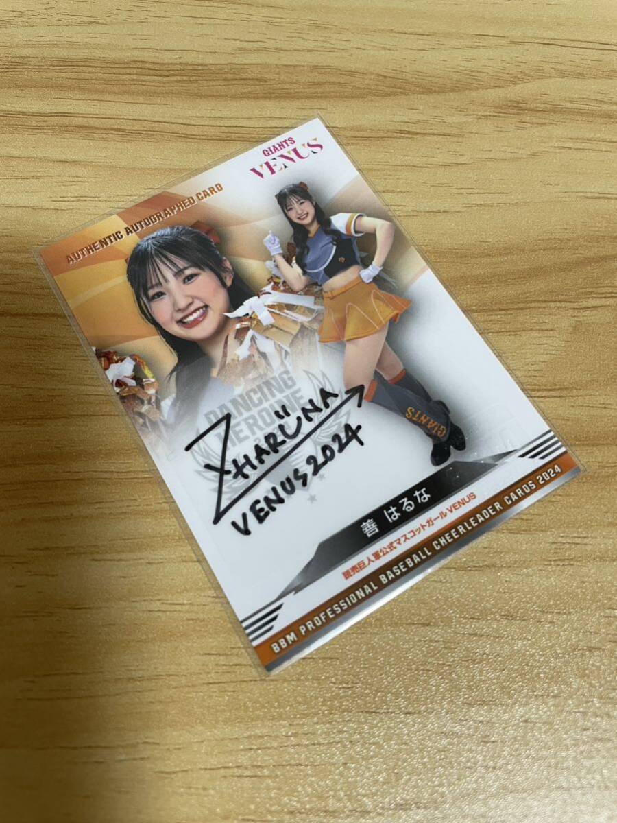 BBM 2024 チアリーダー DANCING HEROINE VENUS 読売ジャイアンツ 巨人 善はるな 直筆サインカード 90枚限定拍卖