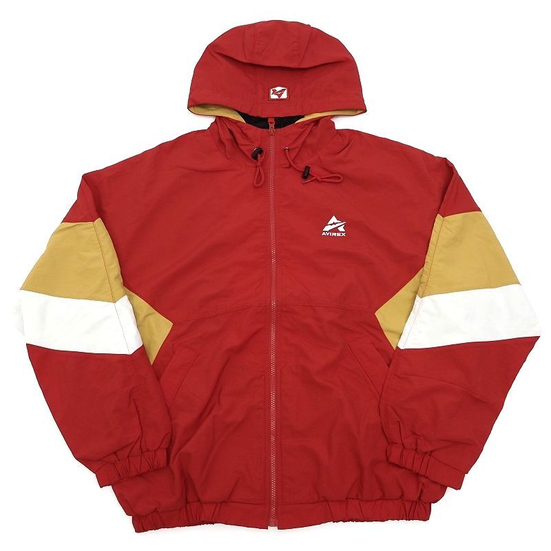 H05211 新品 AVIREX/バギーフィット フーディー チーム ジャケット 【サイズ:M】 レッド 783-3152008 アヴィレックス拍卖