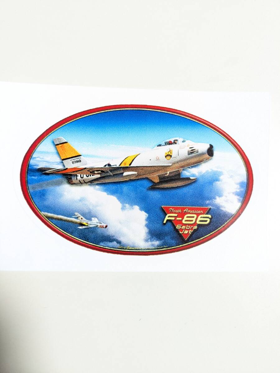 【~30%OFF・1枚限・約105㎜楕円 ノーズアート f 86 sabre jet・戦闘機 米軍】★ミリタリーステッカー・軍・アーミー拍卖