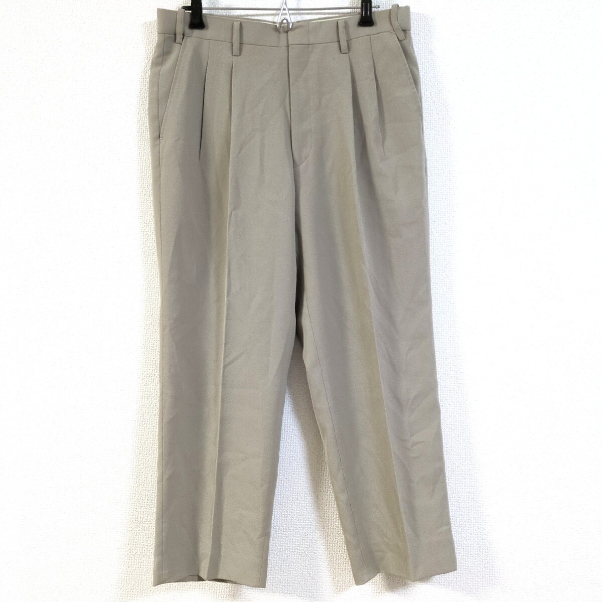 【SPALDING】スポルディング スラックス パンツ ビジネス 着回し 仕事 通勤 シンプル 大人コーデ きれいめ ベージュ サイズw82/Y16389HH拍卖