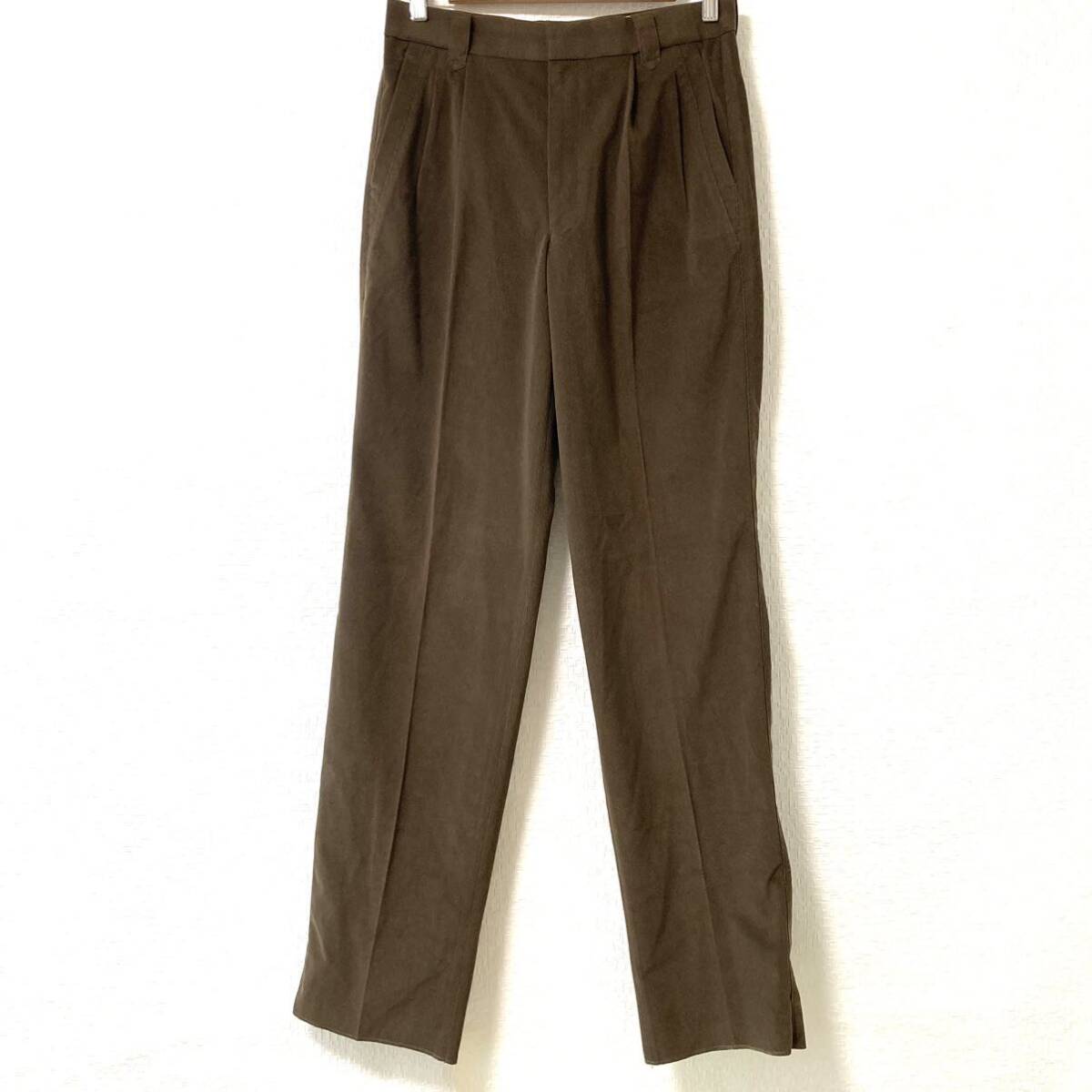 状態良好◎【St.Andrews】セントアンドリュース ツータック スラックス パンツ ゴルフ 通勤 フォーマル ブラウン 紳士 ウエスト79/Y17357UU拍卖