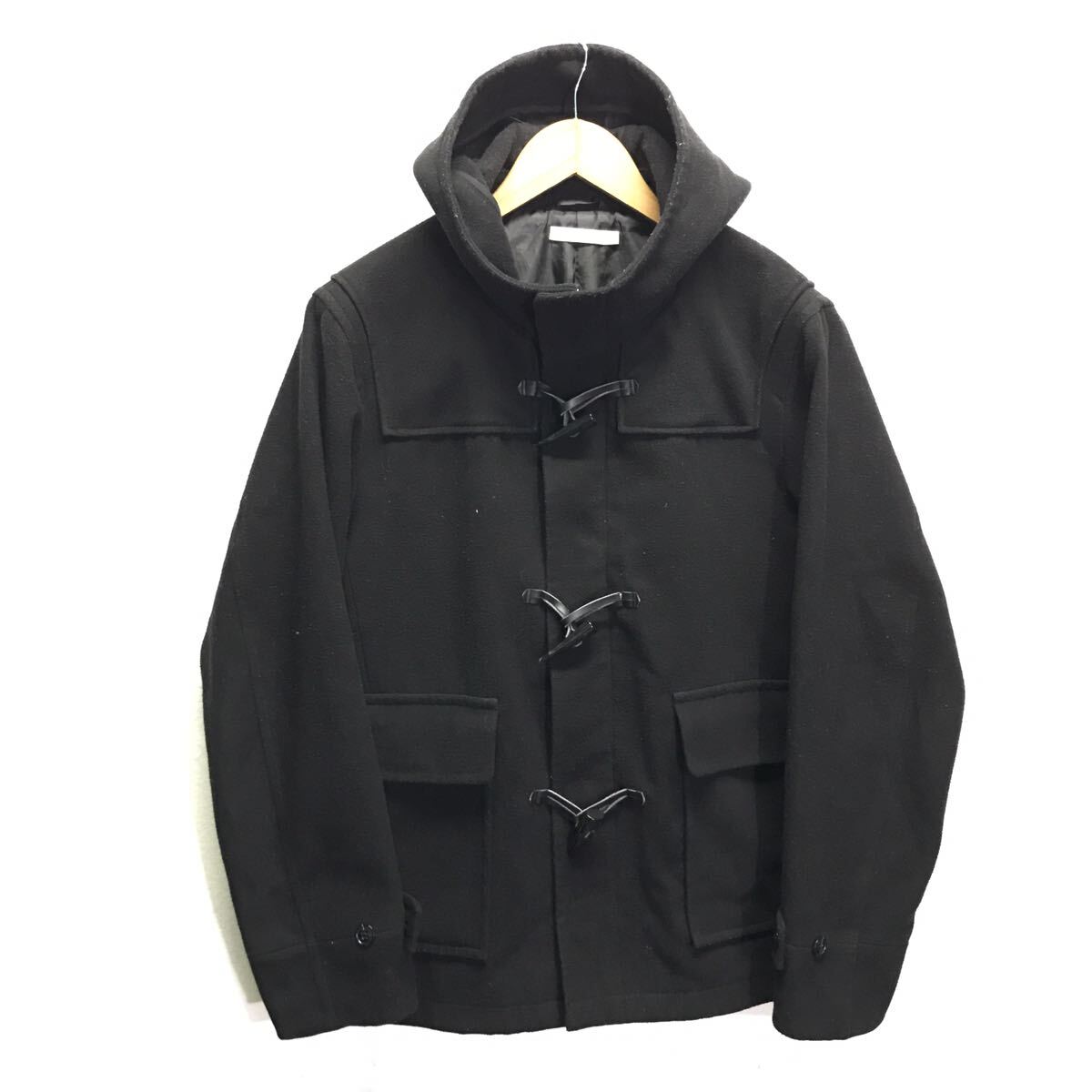 秋冬人気No.1◎【WEGO】ウィゴー ダッフルコート アウター スクール 通学 シンプル 定番 キレイめ デート モテコーデ ブラック M /Y17838ii拍卖