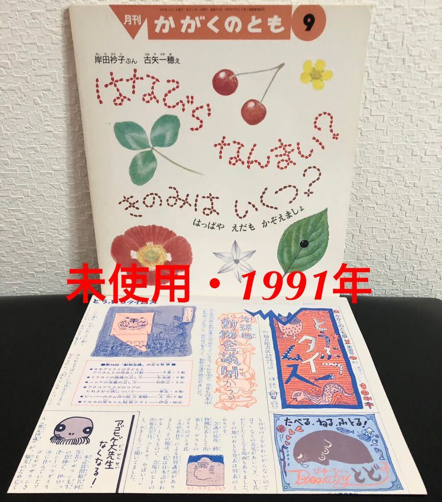 ◆当時物・未使用・希少◆「はなびらなんまい?きのみはいくつ?」かがくのとも 岸田衿子 古矢一穂 福音館 1991年 入手困難本拍卖