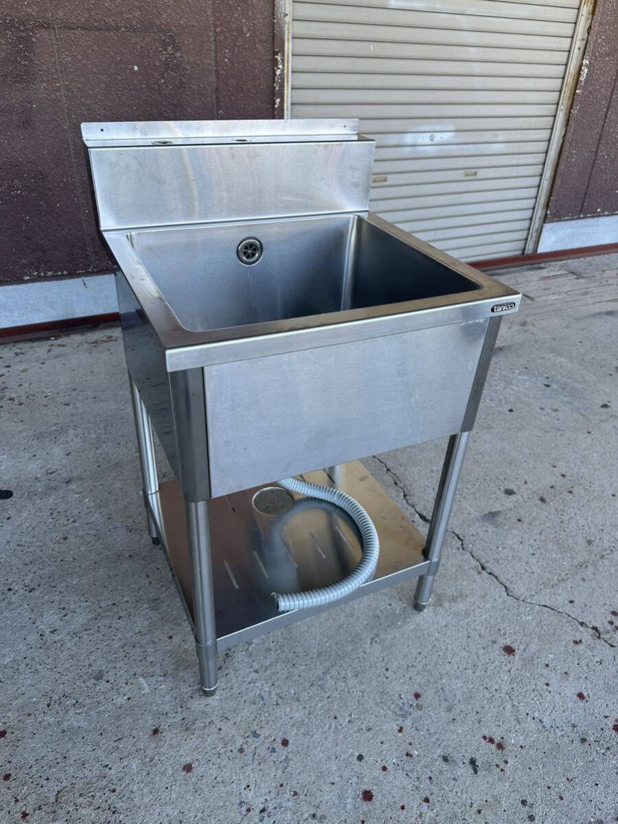 ★税込送料無料★ 使用数回 美品 タニコー 業務用 流し台 1槽シンク 一槽シンク シンク 600×600×850 BG150厚み80 厨房シンク 拍卖