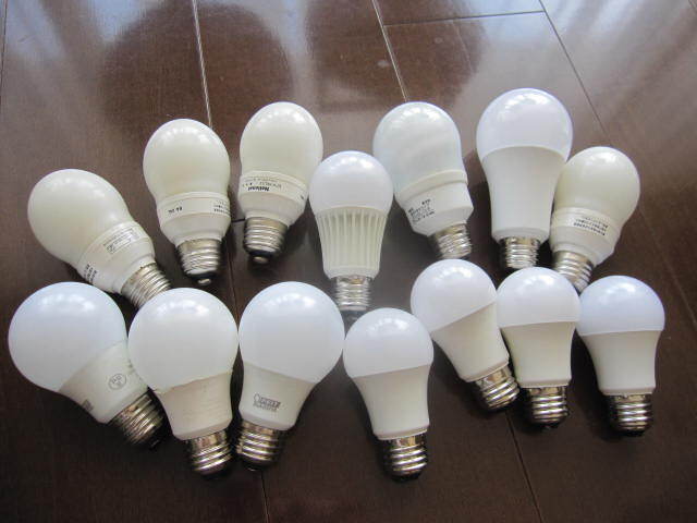 美品 格安 照明器具 LED電球 14個セット 口金直径26mm アイリスオーヤマ パナソニックパルック NEC コストコ USED品拍卖