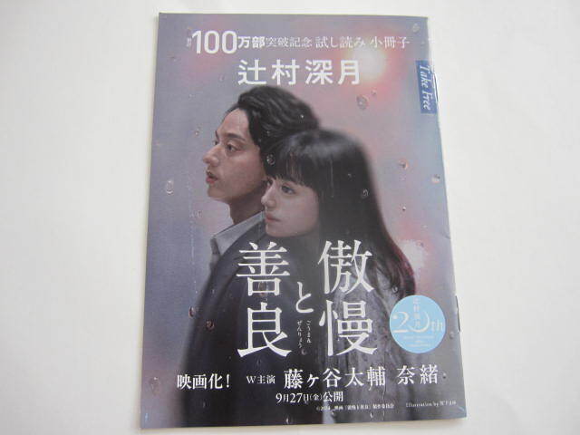 非売品 2024年 善良と傲慢 辻村 深月 100万部突破記念 試し読み ブックガイド フライヤー 小冊子 映画化 藤ヶ谷太輔 奈緒拍卖
