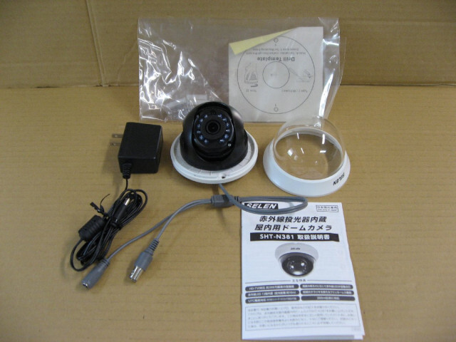 【ジャンク品、店頭展示品、傷あり、動作未確認】 セレン フルハイビジョン対応赤外線投光器内蔵HD-TVIドームカメラ SHTN381 SHT-N381拍卖