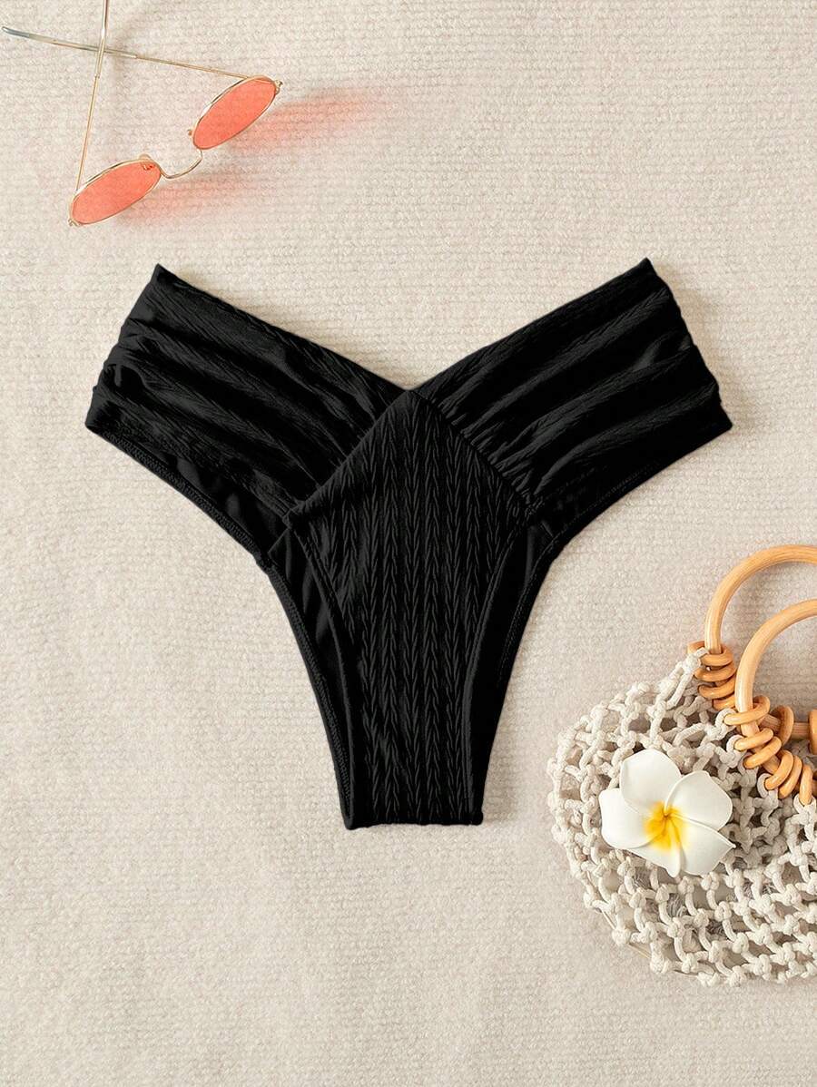 レディース 水着 ボトムス 女性用 サマービーチ プレーン ラッシュブラック ビキニボトム拍卖