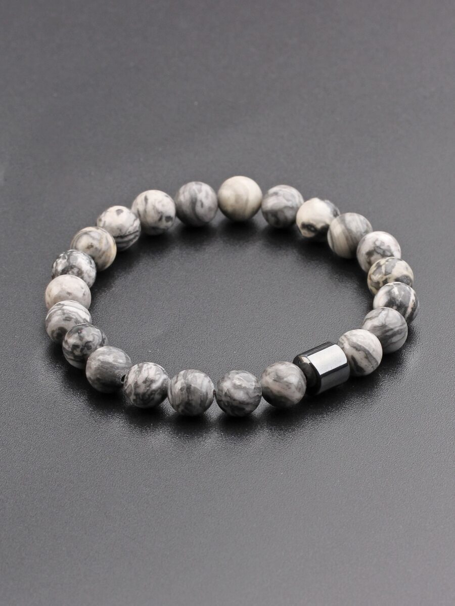 ジュエリー メンズ ブレスレット ファッショナブルで人気のあるメンズストーン装飾ビーズブレスレット、ジュエリーギフトやスタイリッシ拍卖