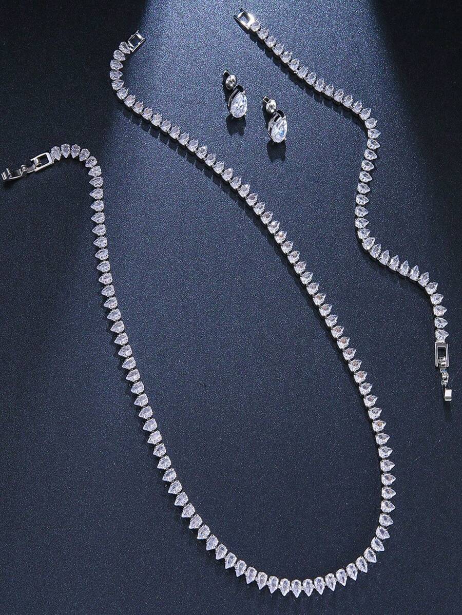 ジュエリー レディース セット キュービックジルコニア装飾ジュエリーセット拍卖