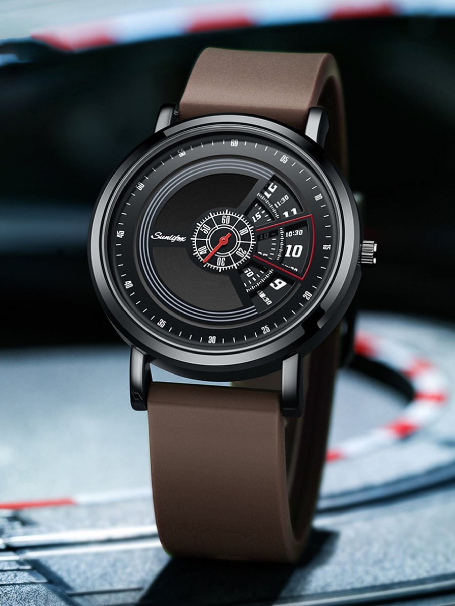 腕時計 メンズ クォーツ 1個 男性用 ファッショナブル クォーツ式 スポーティー 防水 腕時計、彼氏へのギフトボックス付き拍卖