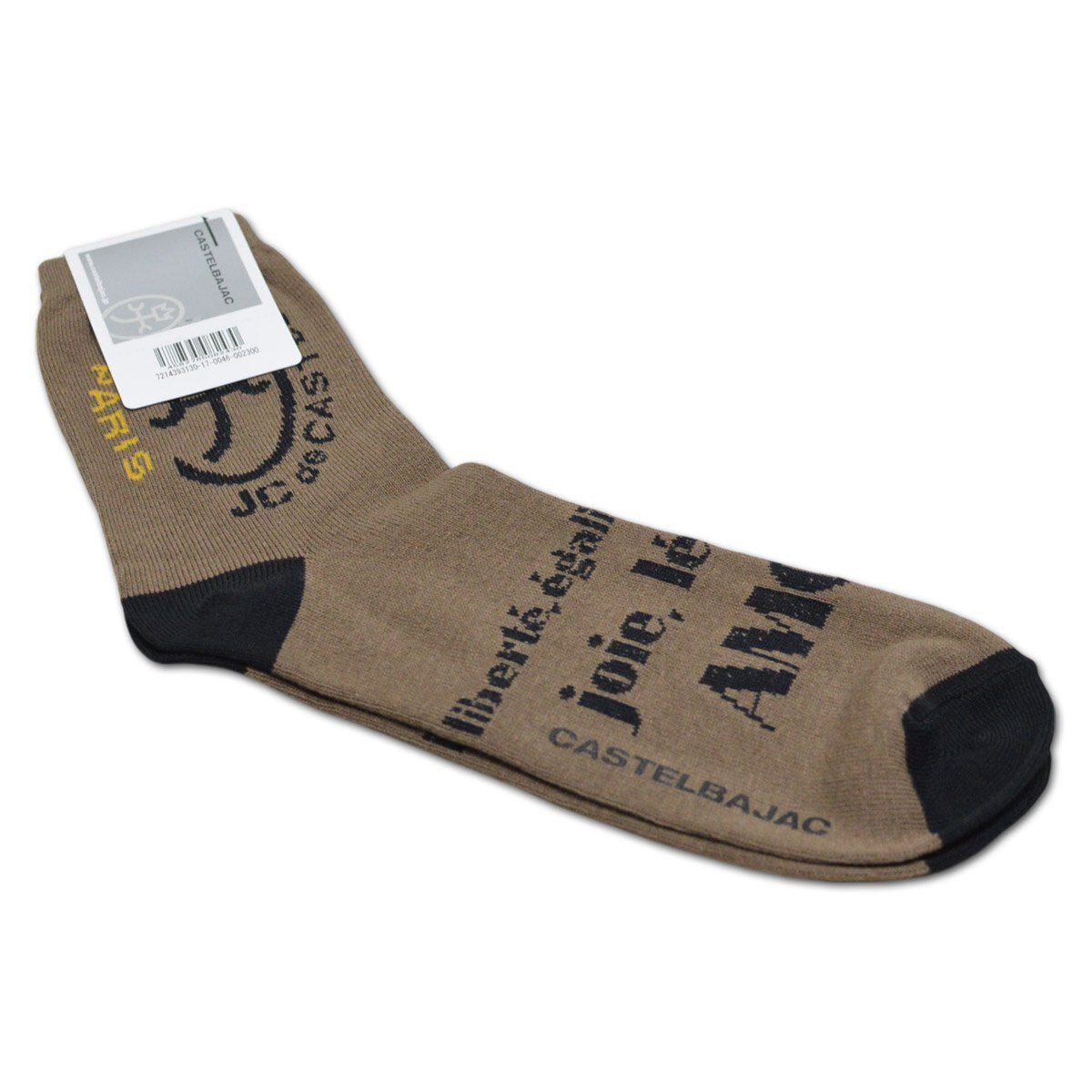 【カステルバジャック】メンズ 靴下 ソックス 茶 7214393130-17 CASTELBAJAC カジュアル ゴルフ メール便可 ポップ おしゃれ @拍卖