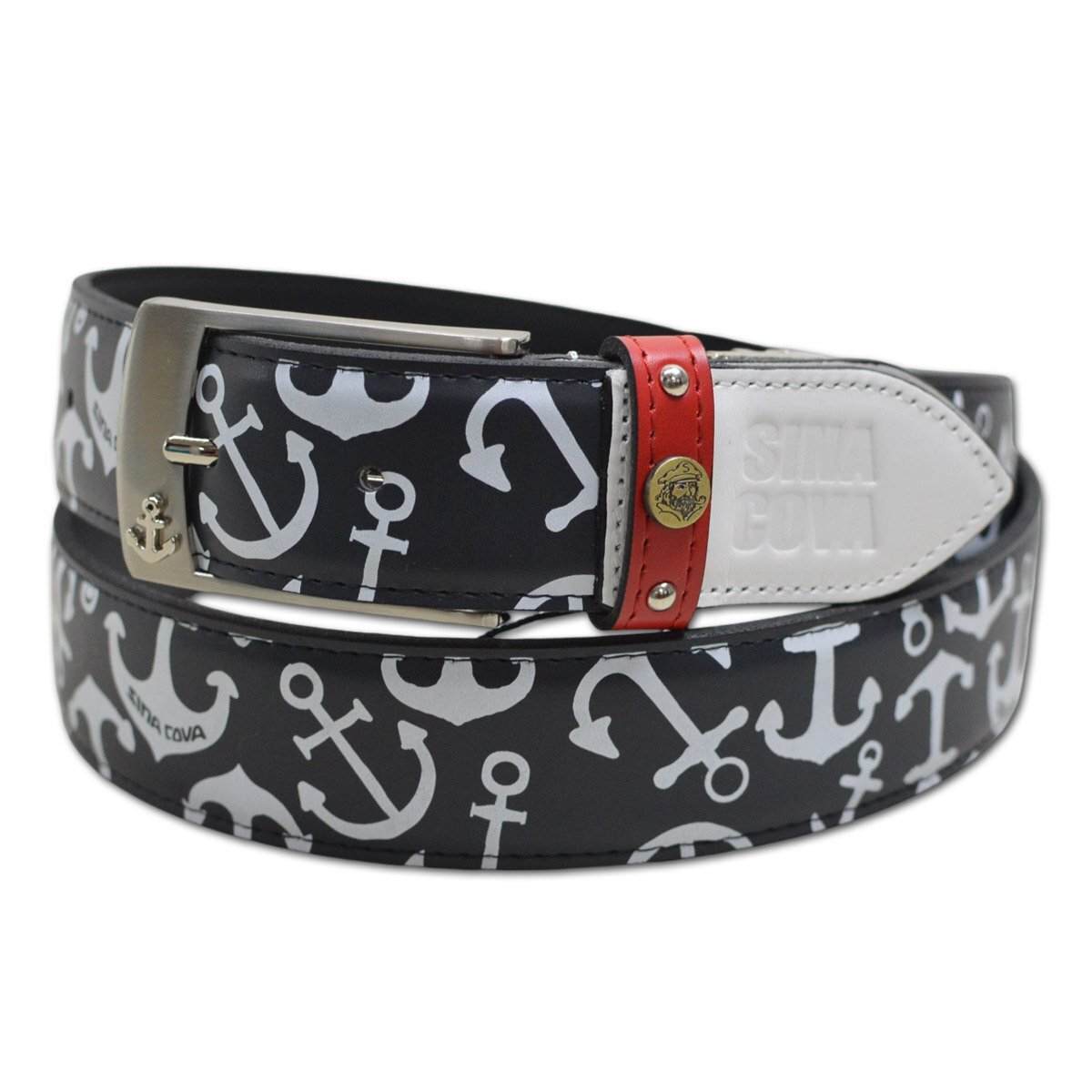 2024新作【シナコバ】メンズ ベルト 紺 24276040-920 SINACOVA カジュアル ゴルフ リゾート マリン おしゃれ かっこいい 日本製 @拍卖