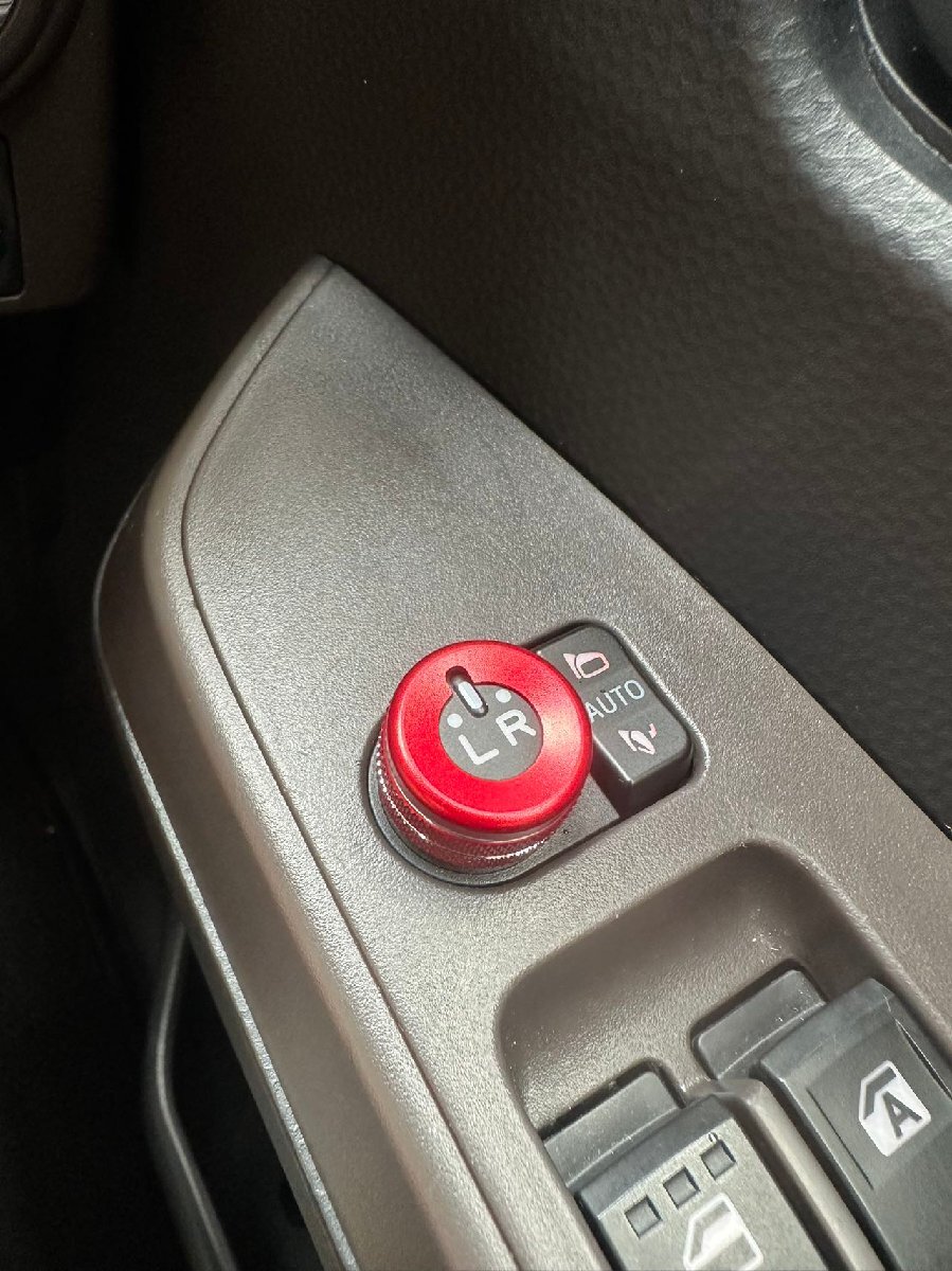 デザイン性UP♪ ドアミラー スイッチ カバー 赤 スバル プレオプラス LA350F LA360F F L G スマートアシスト拍卖