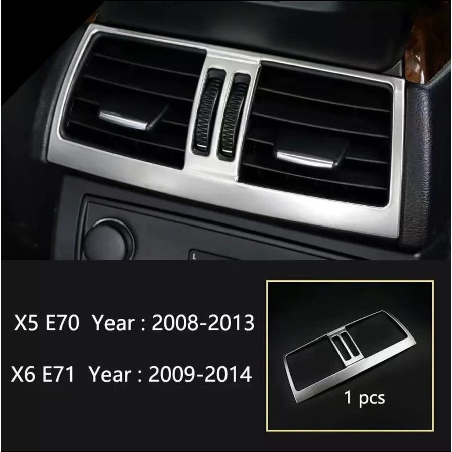 高品格♪ BMW サテンシルバー リア エアコンダクト カバー E70 X5 X5M 3.0si 4.8i 30i 35d 35i 48i 50i xDrive Mスポーツ X5シリーズ拍卖
