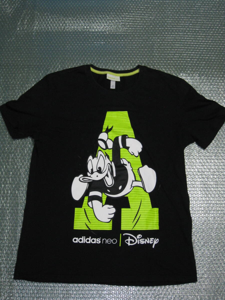 アディダス adidas ディズニー ドナルドダック (ドナルド) Tシャツ 黒 J/Oサイズ 送¥185~ 拍卖