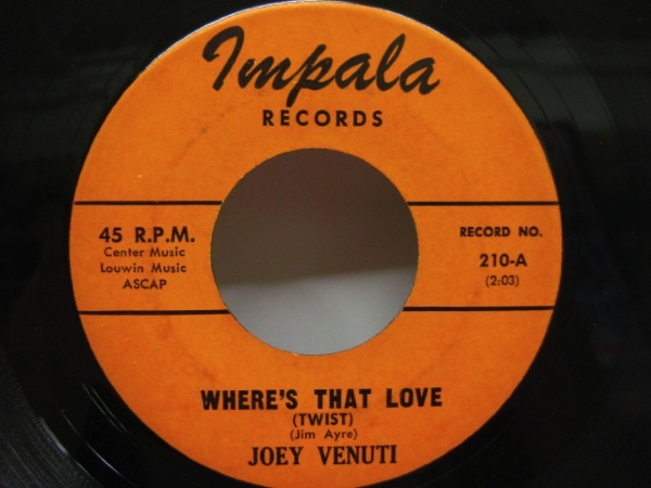 JOEY VENUTI()-Where's That Love / Baby, Bye Bye拍卖