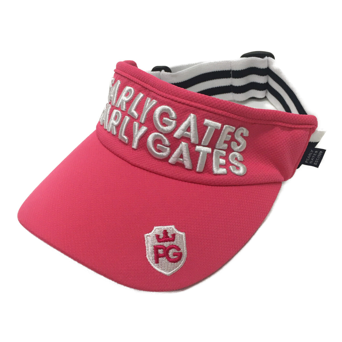coco 中古【値下げ】 パーリーゲイツ PEARLY GATES サンバイザー フリー ピンク 053-9187304 レターパックプラス発送可 96930拍卖