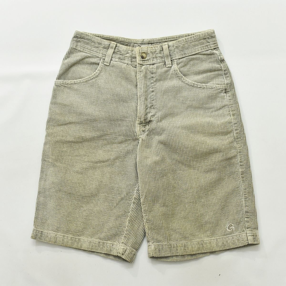 ★USA製 グラミチ GRAMICCI 格子 コーデュロイ ハーフ パンツ ショーツ XS ★アメリカ製 アウトドア メンズ 古着 ショート ハーパン★拍卖