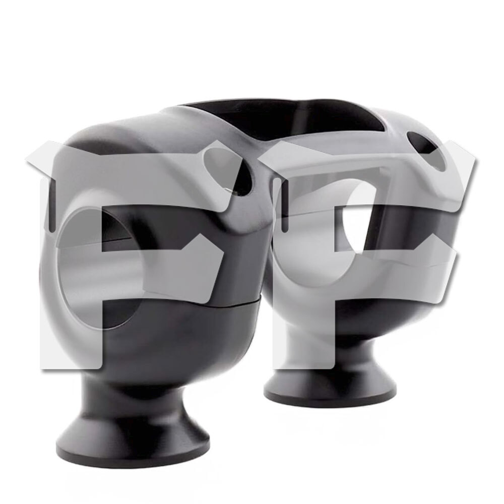 送料無料● ハーレー ソフテイル ツーリング ダイナ 1.25インチ ハンドルバー ライザー 固定用 クランプ ブラック CNC パーツ カスタム拍卖