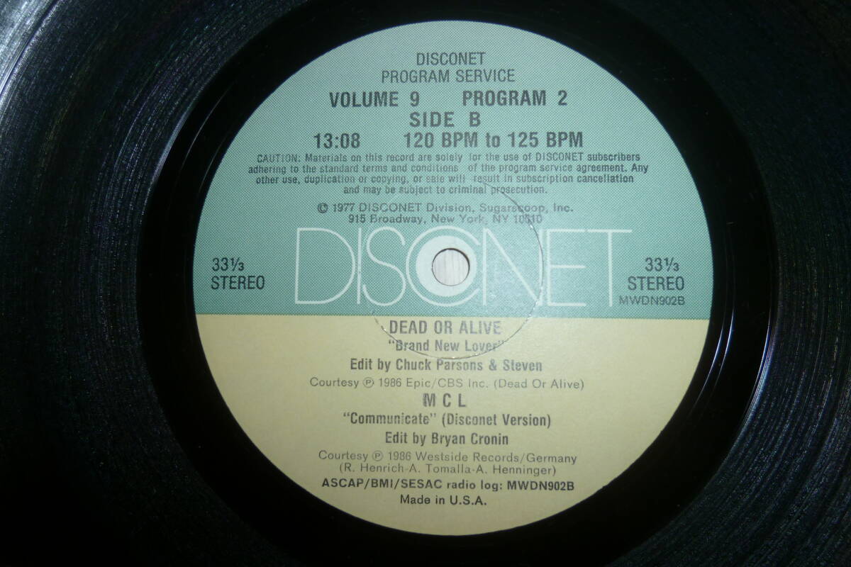DISCONET )) 12” DEAD OR ALIVE // BRAND NEW LOVERS など拍卖