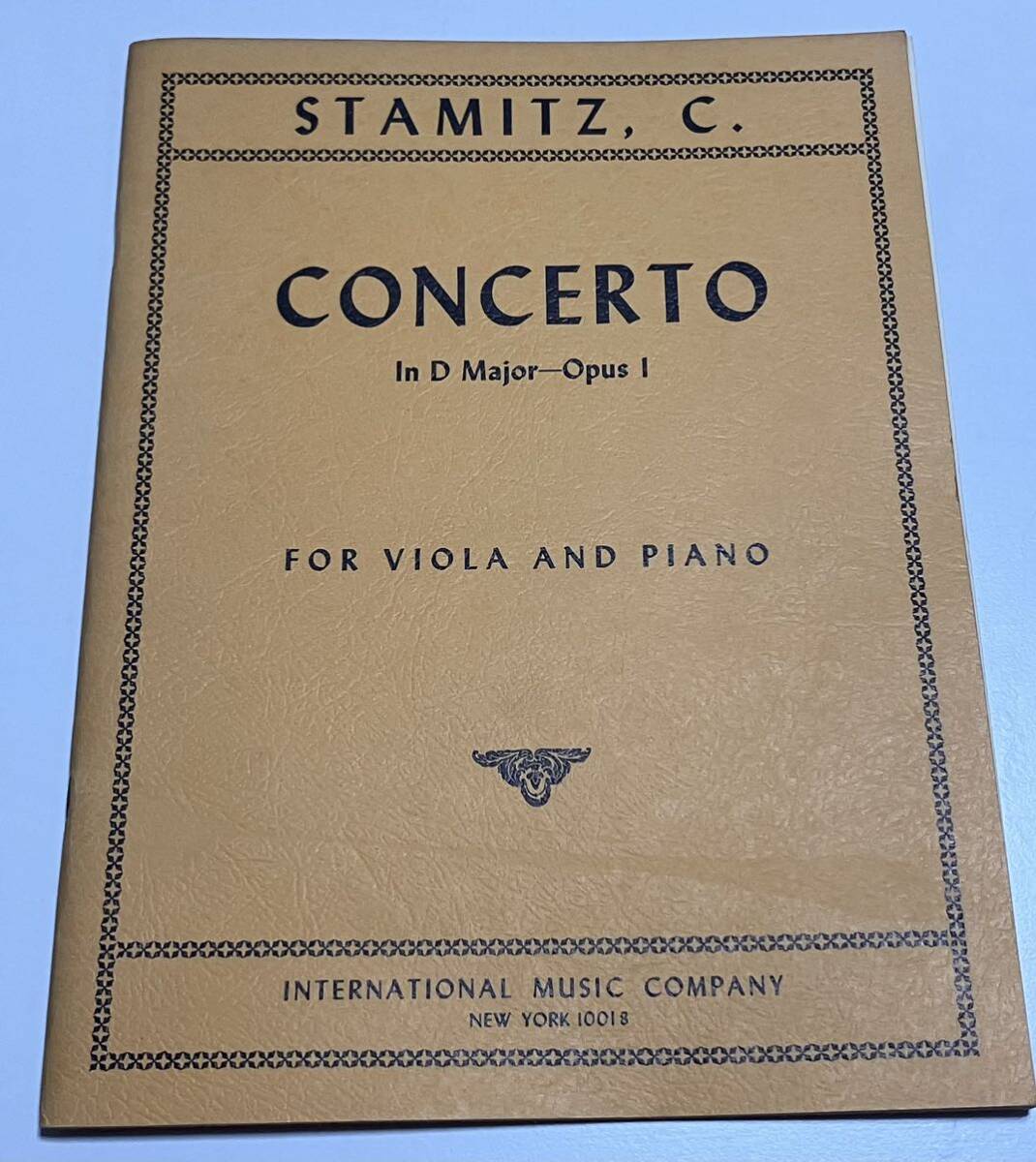 楽譜 Stamitz Concerto in D major Op.1 for Viola and Piano シュターミッツ ヴィオラ協奏曲 ニ長調 Op. 1 ヴィオラ、ピアノ拍卖