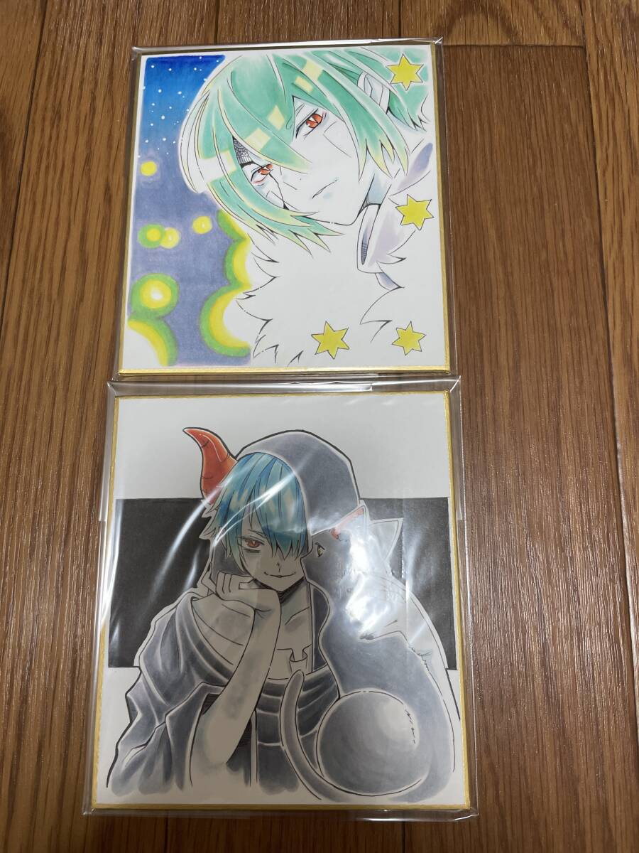 マクロス 色紙 イラスト 直筆 手描きイラスト 2枚セット拍卖