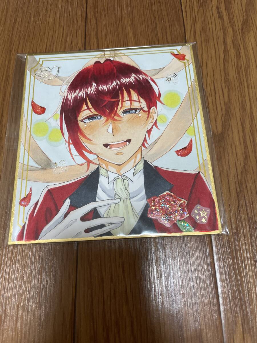 ツイステ リドル 手描きイラスト 直筆 色紙拍卖