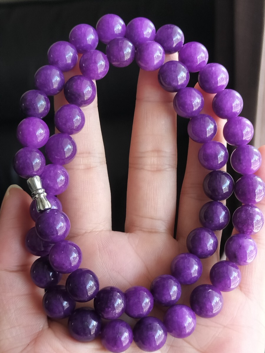 スギライト 天然石 濃紫 ネックレス 10mm拍卖