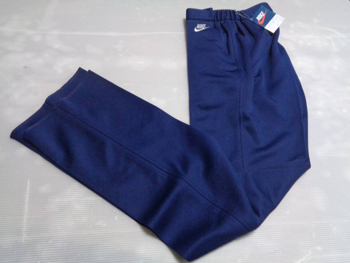 W72 紺 ビンテージ ナイキ vintage nike スラックス パンツ 下 昭和レトロ 未使用裾上げするタイプ拍卖