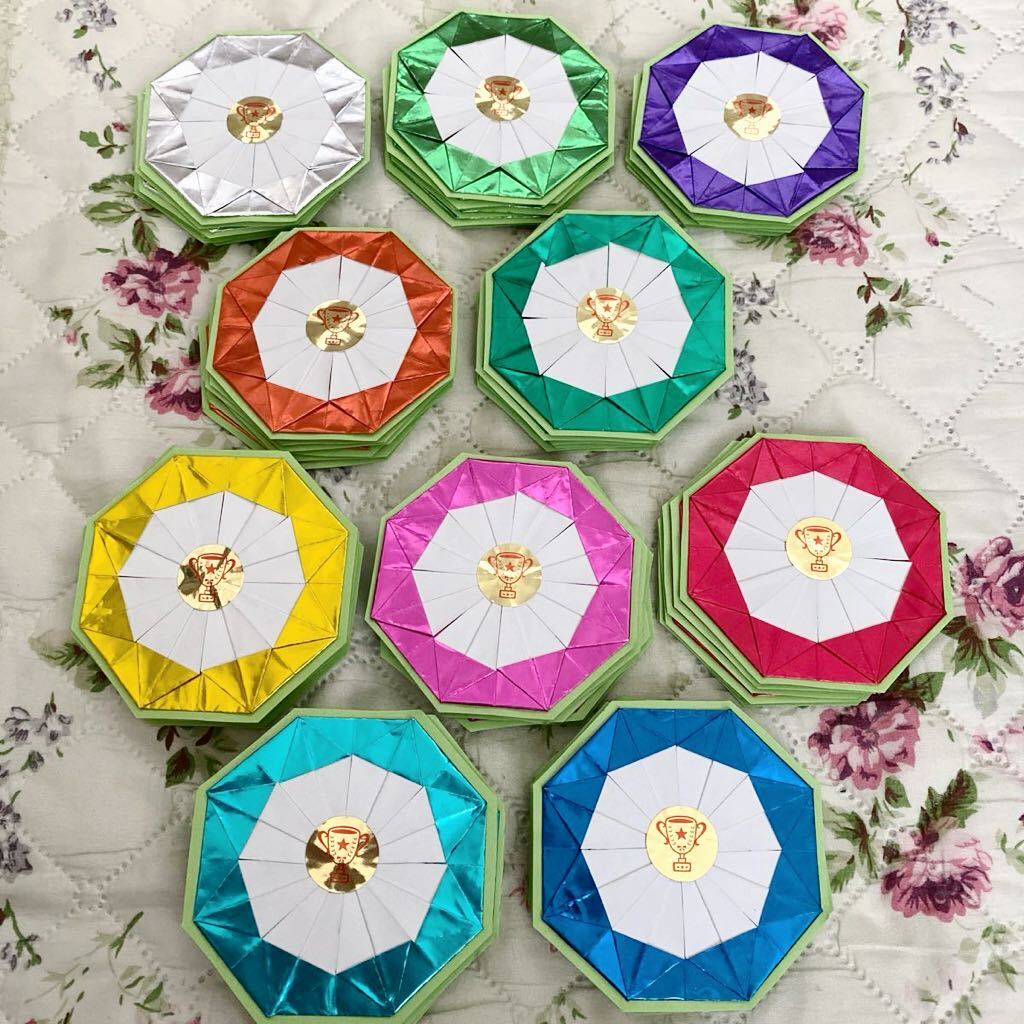 ハンドメイド◎折り紙 メダル◎カラーホイル キラキラ60枚◎◎拍卖