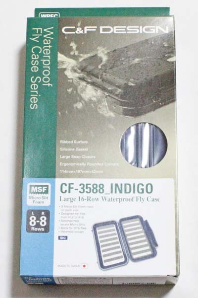 日本限定カラー シーアンドエフ デザイン L サイズ フライケース 8段 インディゴ CF-3588 ING C&F DESIGN CASE WP FLY 防水 ボックス 釣 針拍卖