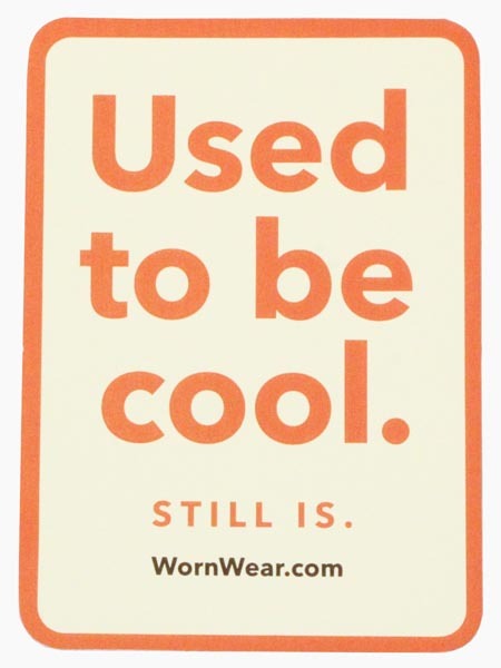 タゴニア ウォーン ウェア キャンペーン ステッカー 2023 海外 Ver Patagonia WORN WEAR USED TO BE COOL コレクション シール 修理 FIX拍卖