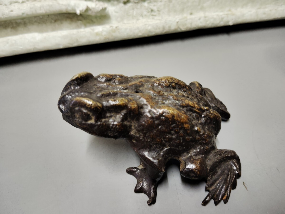 カエル 置物 水滴 銅製 古い カエル 蛙 拍卖
