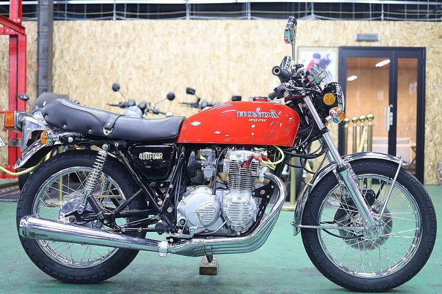 昭和52年1月登録/CB400four/398㏄/フル国内物/載替え無し/フルレストア済/鉄馬HM製作車/パウダーコート/エンジンフルOH済/極上/純正/当時物拍卖