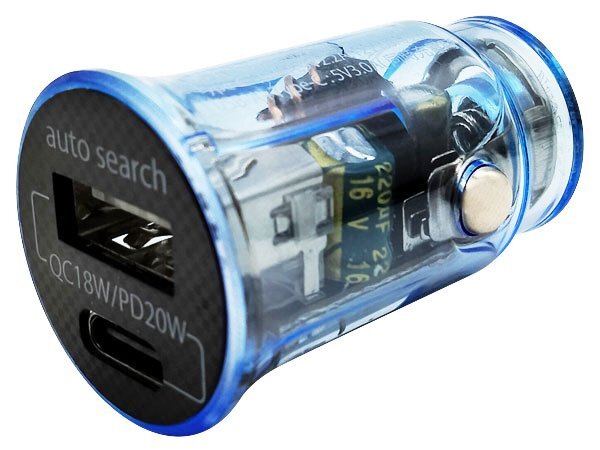 MADMAX カー用品 アークス スケルトンチャージャー PD+A(X-291)/充電器 スマホ 携帯 iphone アイフォン ギャラクシー galaxy【送料800円】拍卖