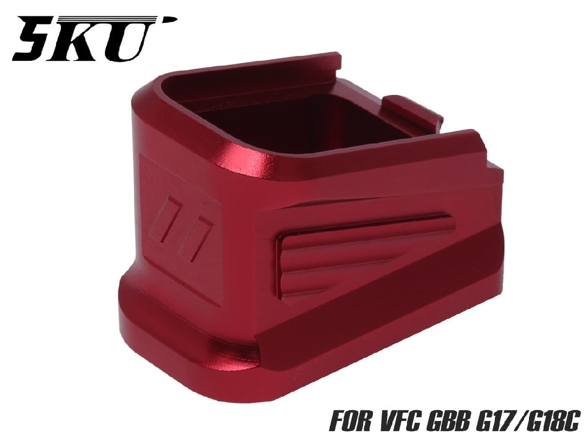 5KU-GBMG-001R 5KU ZEVタイプ アルミCNC マガジン ベースパッド for VFC GBB G17/G18C GB-446-R拍卖