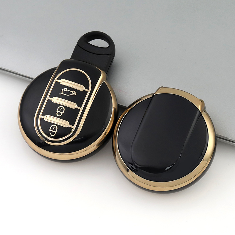 【送料無料】BMWミニ MINI用 キーケース TPUキーカバー 黒金拍卖
