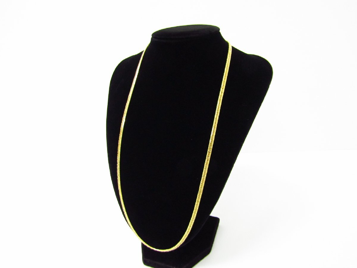 K18 18金 8面 トリプル 喜平 ネックレス 60cm 15g YG イエローゴールド チェーン 造幣局検定マーク ◆ AC25331拍卖