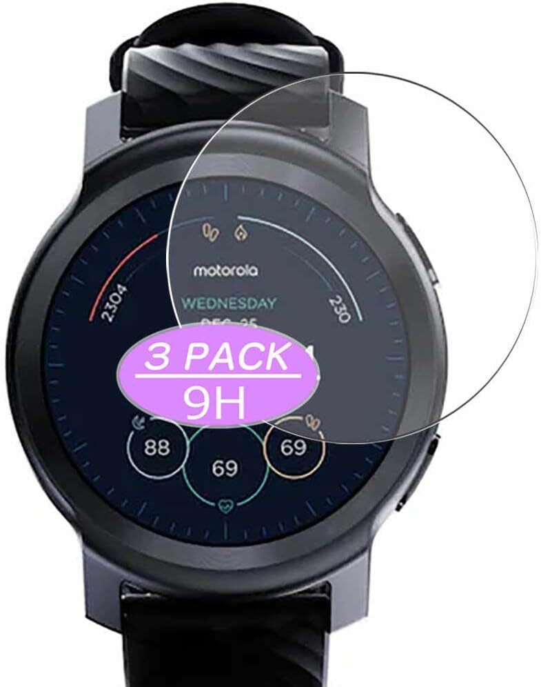 3枚 ガラスフィルム Motorola Moto Watch 100 向け 強化ガラス フィルム 保護フィルム 保護ガラス ガラス N175拍卖