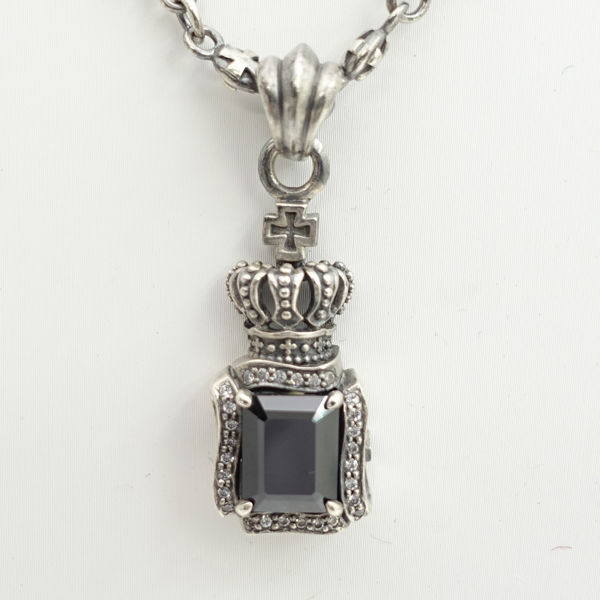 ★ LIONHEART ネックレス ペンダントトップ ブラックストーン 925 チェーン STERLING (0220500430)拍卖