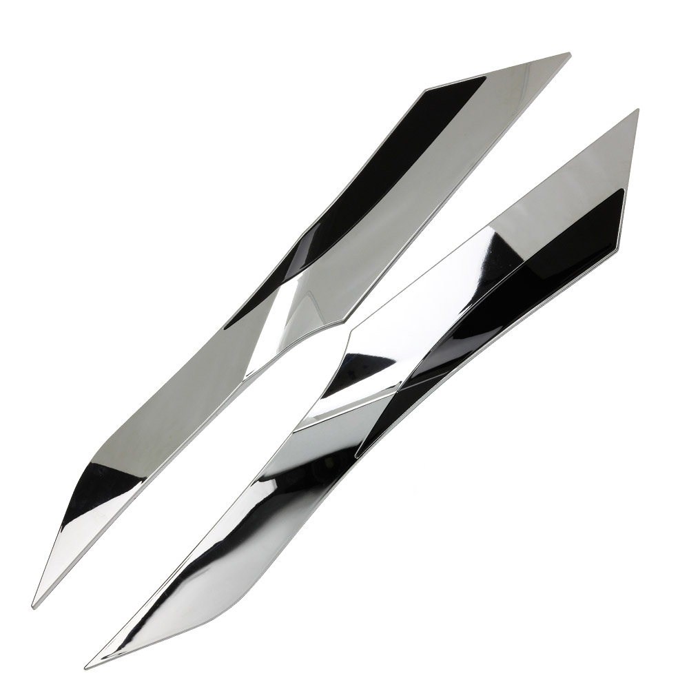 新型 ハリアー80系 ヘッドライト アイライン ガーニッシュ 鏡面仕上げ クロムメッキ モール トリムカバー 外装 アクセサリー2P @拍卖