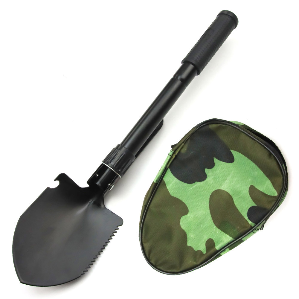 折りたたみ式 多機能シャベル コンパクトスコップ 収納バッグ付き アウトドア・登山・キャンプ・ガーデン・防災・雪かき・緊急ツール拍卖